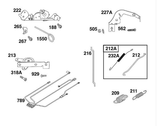 D - GRUPPO ELEMENTI DI COMANDO B&S - 40 €¦ 40R577-0002-H5 brand Stihl